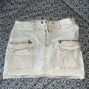 Tan Cargo Mini Skirt | Size L